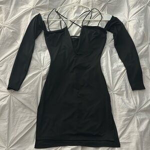 FashionNova long sleeved strappy party dress